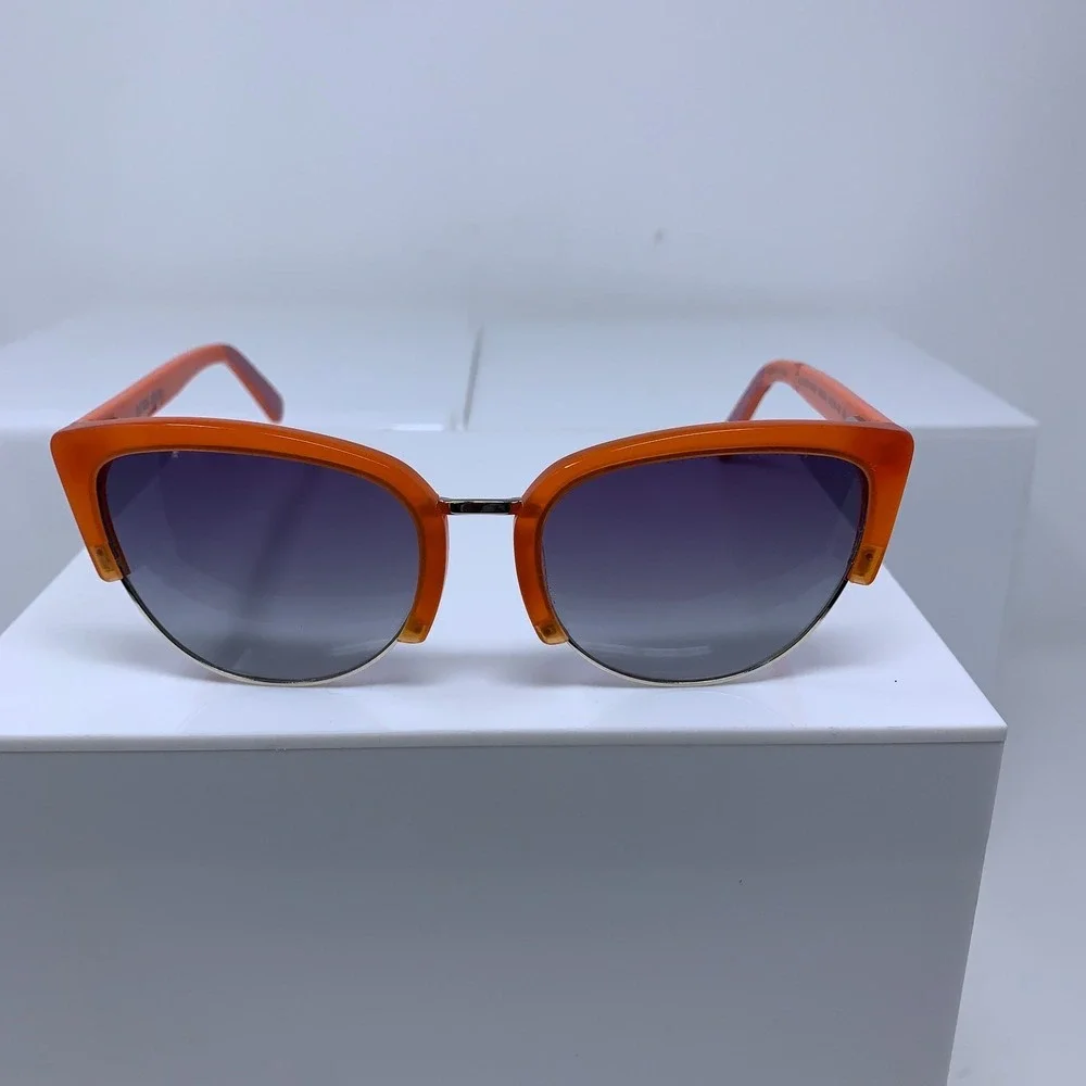 Elton John Unisex Mango Orange Flowerpower Sunglasses New